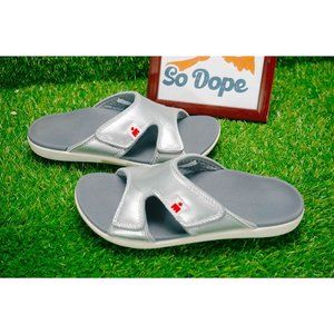 Iron Man Silver / Grey‎ Slides - Women's 7